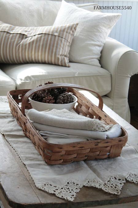 coffee table decor basket