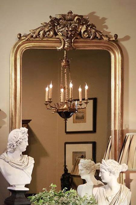 antique golden mirror