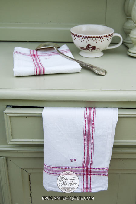 french vintage linen