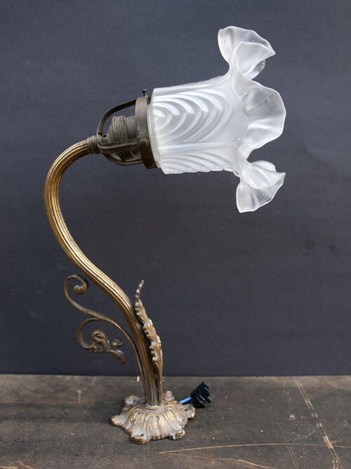 Bronze and glass French sconce