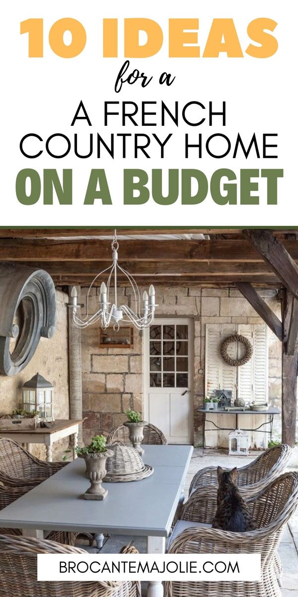 French country decorating ideas on a budget pin1
