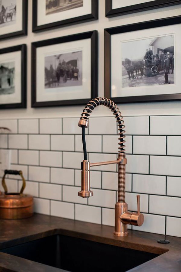 copper kitchen faucet