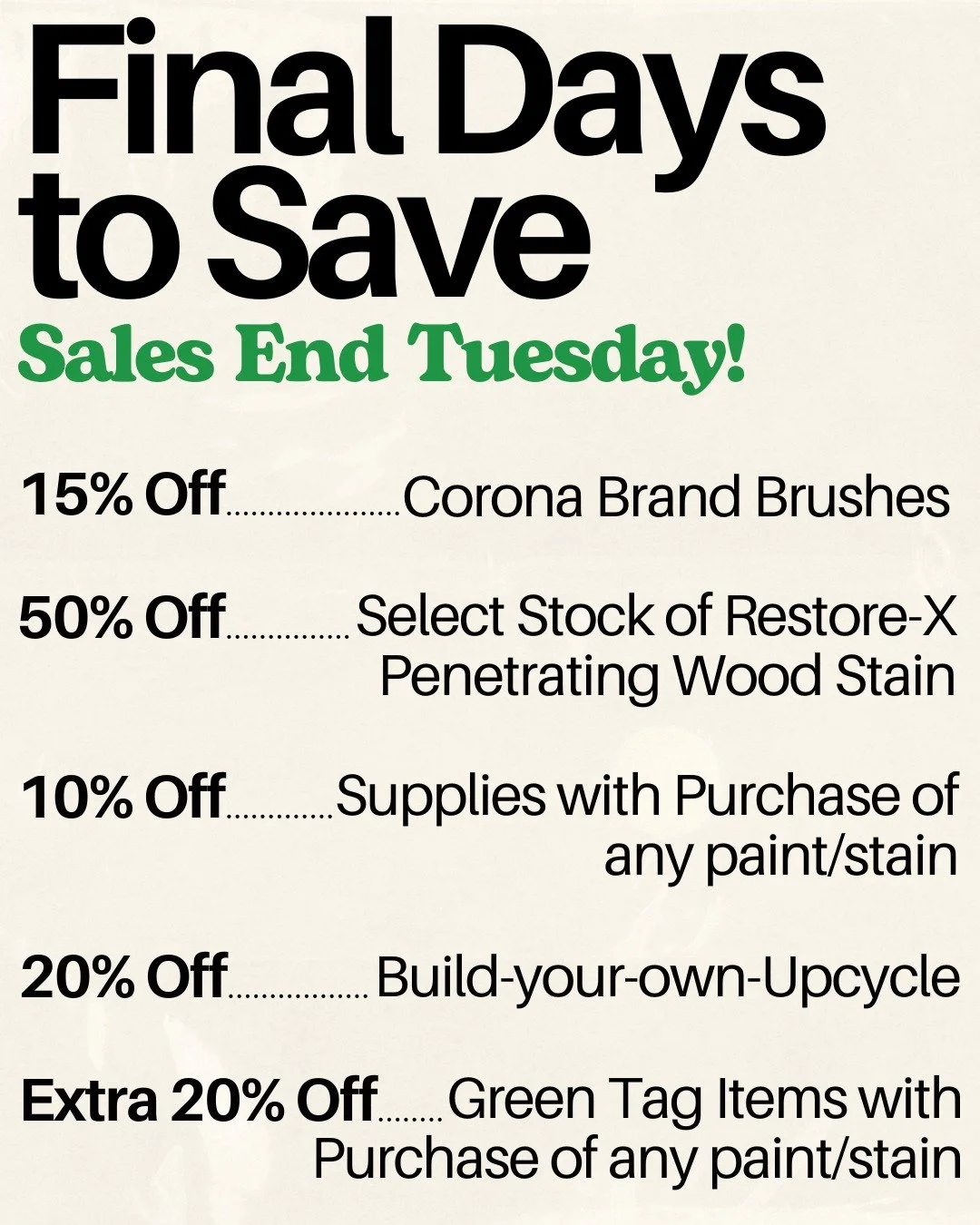 These sales are in their final hours! Take advantage of these savings before they're gone for good- ends September 30th ✨