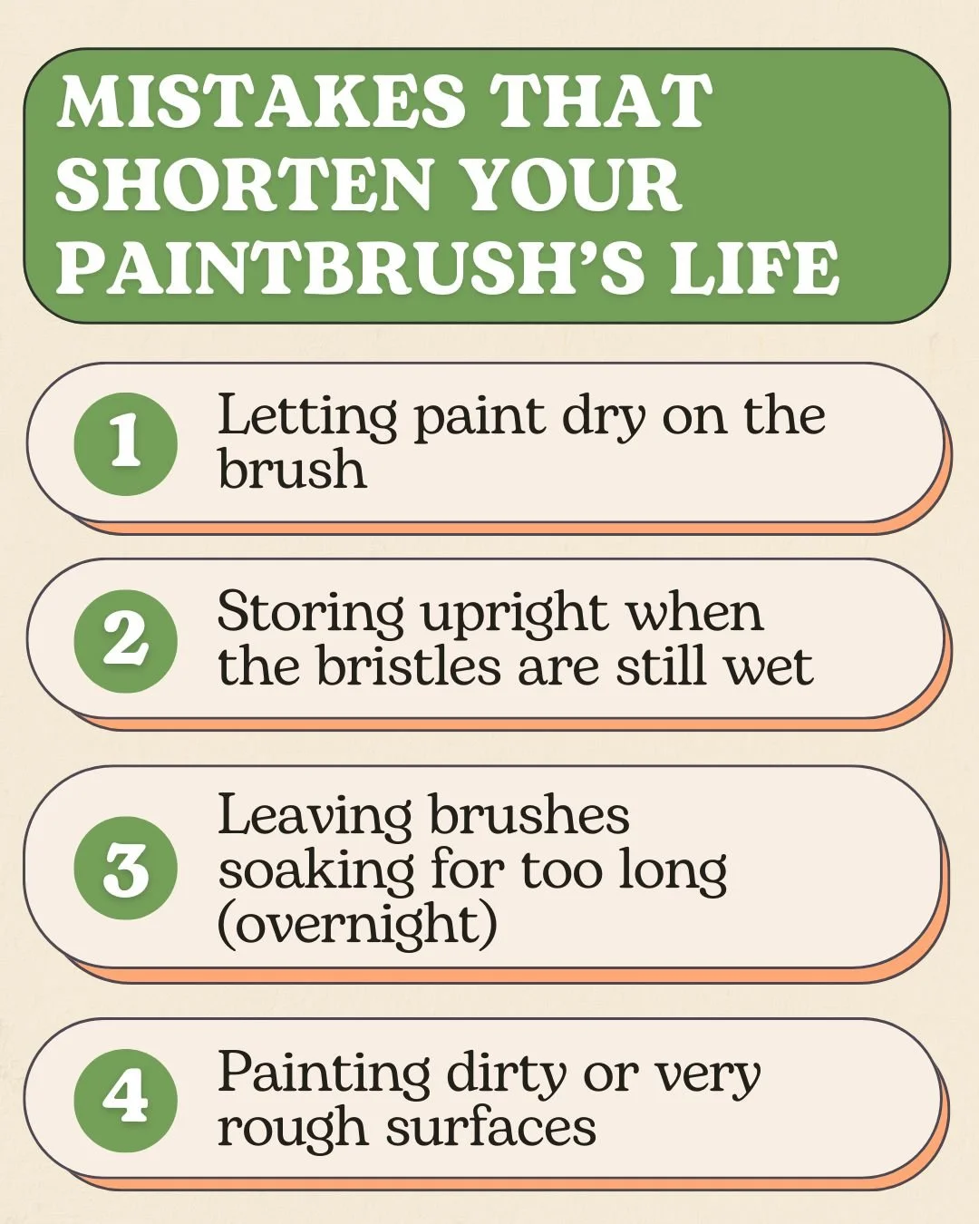 A good paintbrush can last for years, but only if you take care of it! Avoid these habits if you want your tools for the long run.