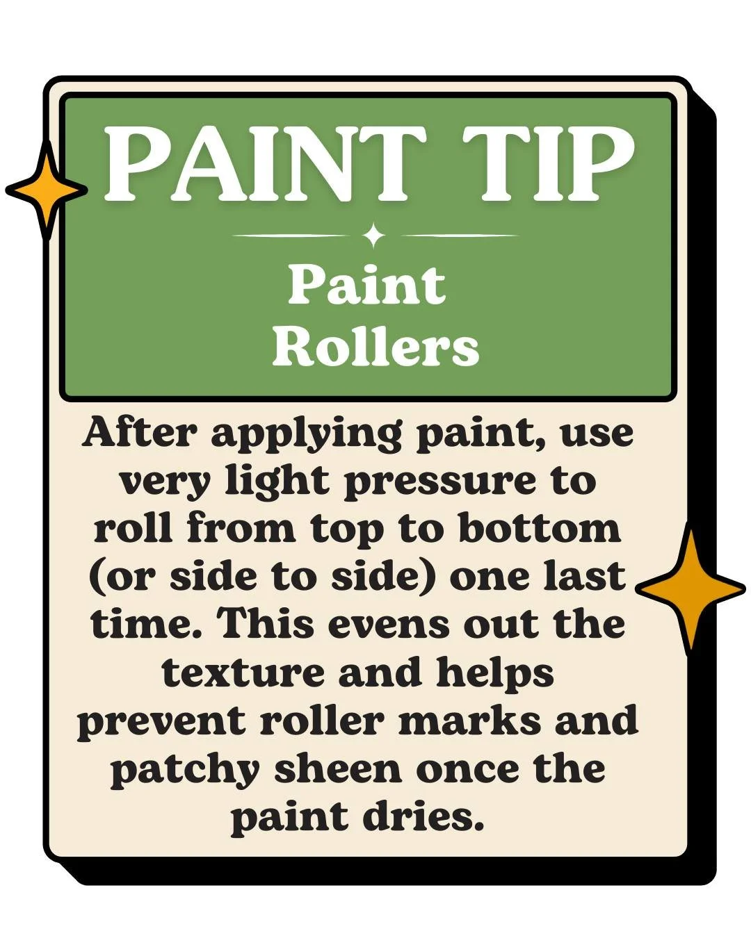 That polished, professional look usually comes from one final smoothing pass.
Need help picking the right paint or tools? Swing by Forrest Paint, we love helping projects turn out just right.

#PaintLikeAPro #BetterToolsBetterResults #Painting101