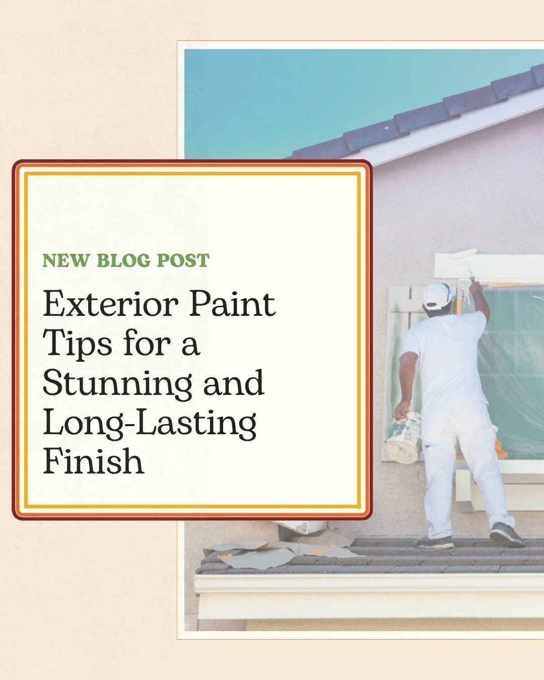 Thinking about an exterior refresh? 🏡🎨

A quality paint job does more than just look good&mdash;it protects your home from the elements, extends the life of your siding, and boosts curb appeal in a big way. From choosing the right products to prope