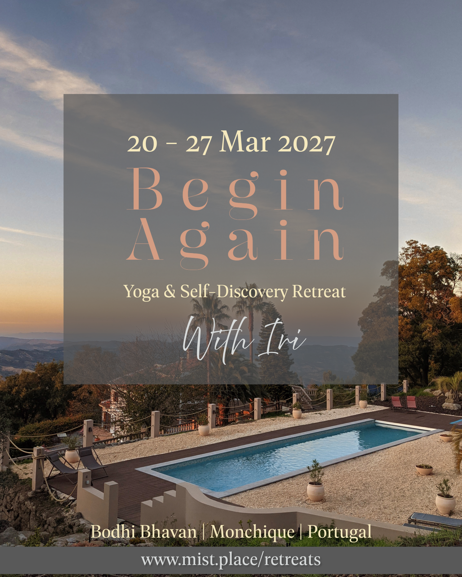 Begin Again | Spring Yoga &amp; Self-Discovery Retreat with Iri | Mar 2027