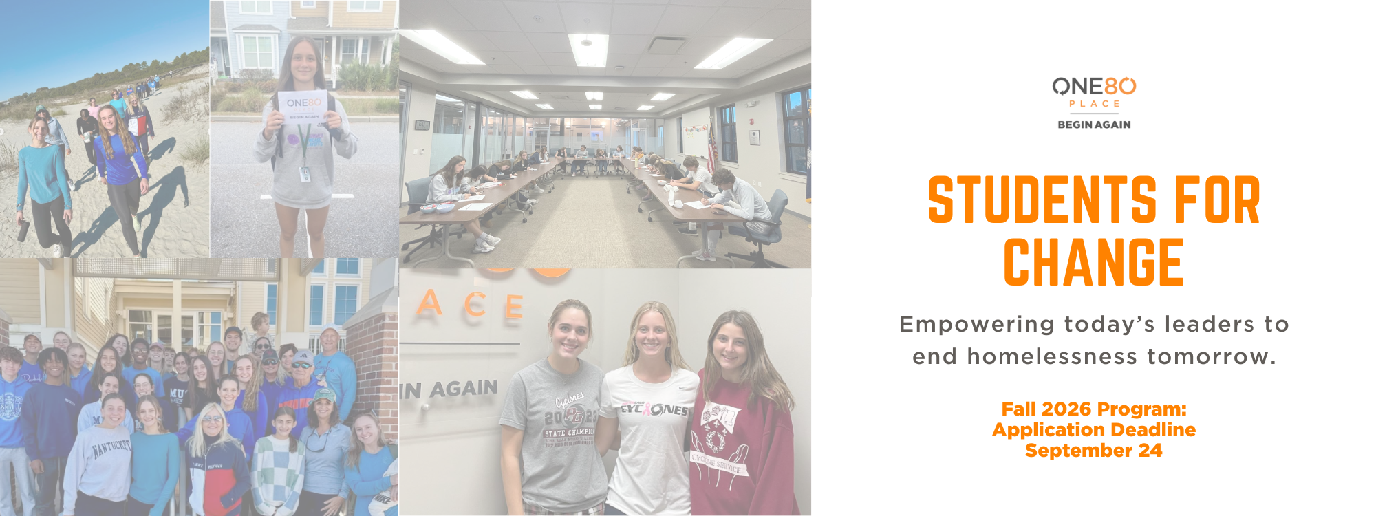 Students for Change — One80 Place | Ending and Preventing Homelessness