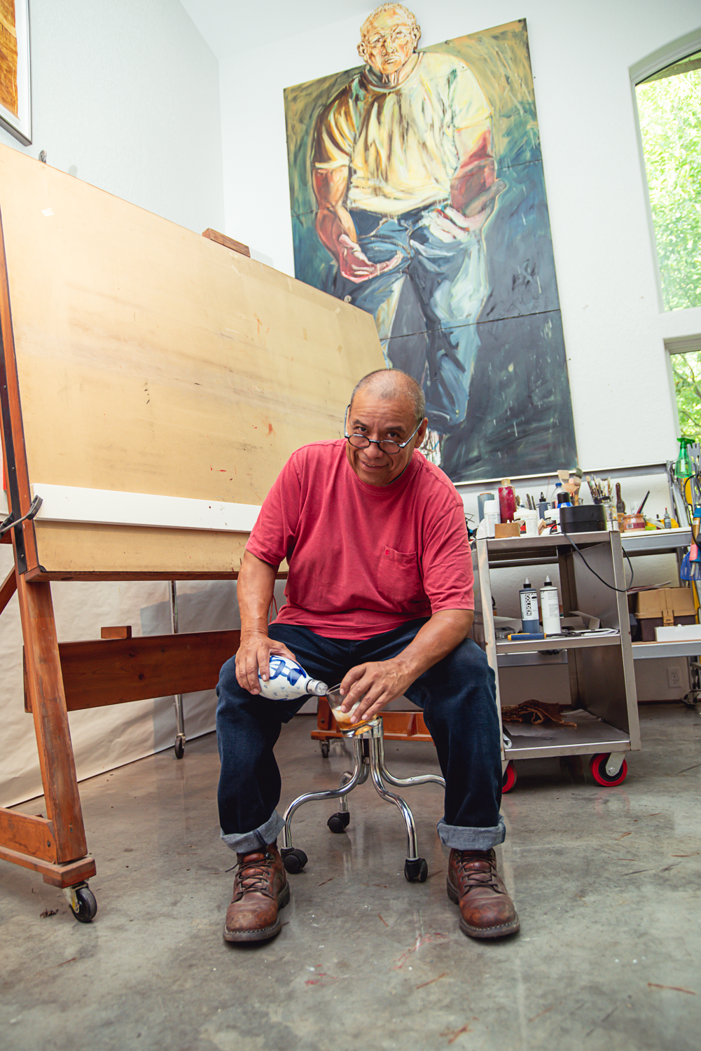 Jorge Leyva in his Joplin studio