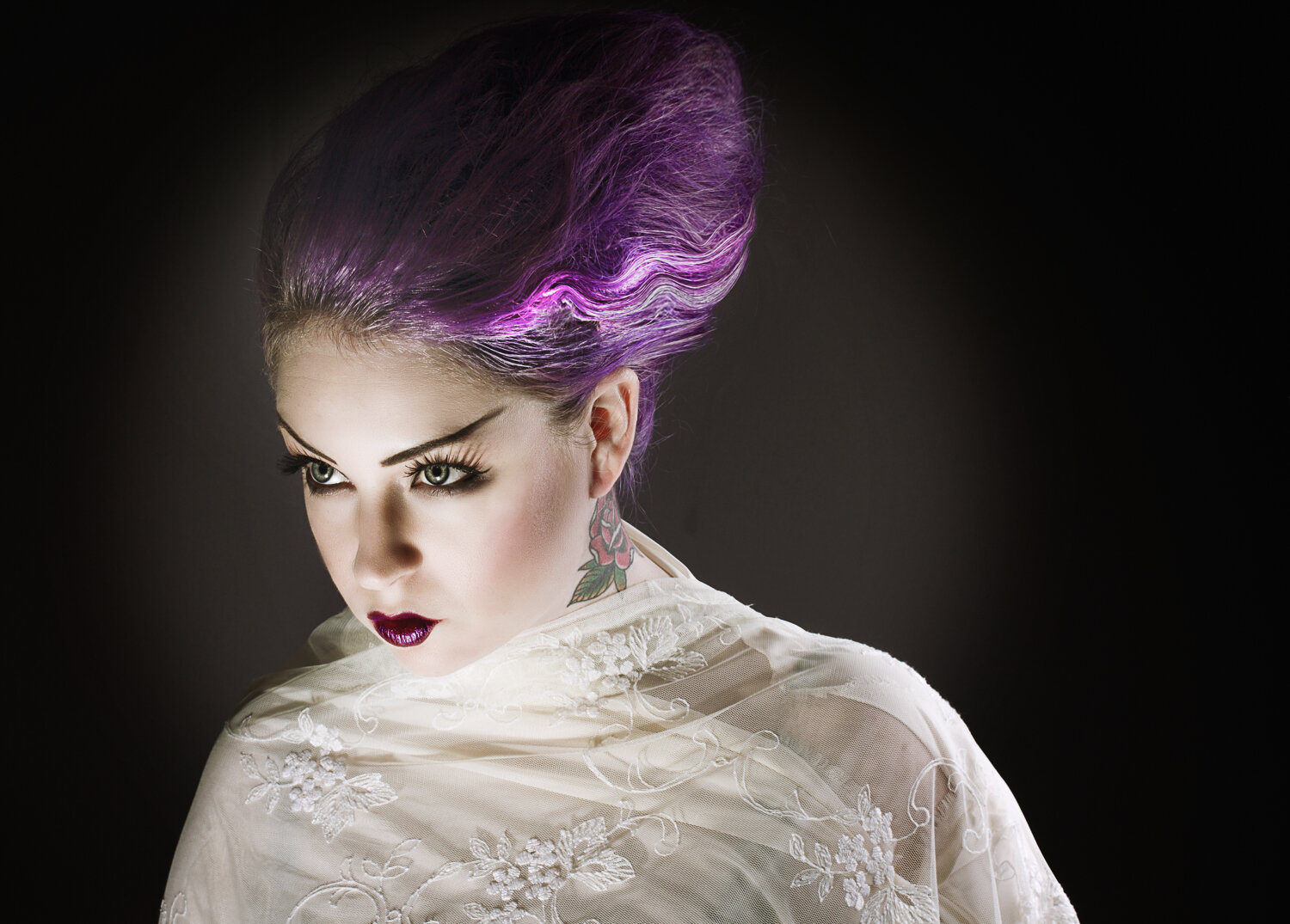 sarah clements photographer AND model -bride of frankenstein in halloween edition of the joplin toad.jpg