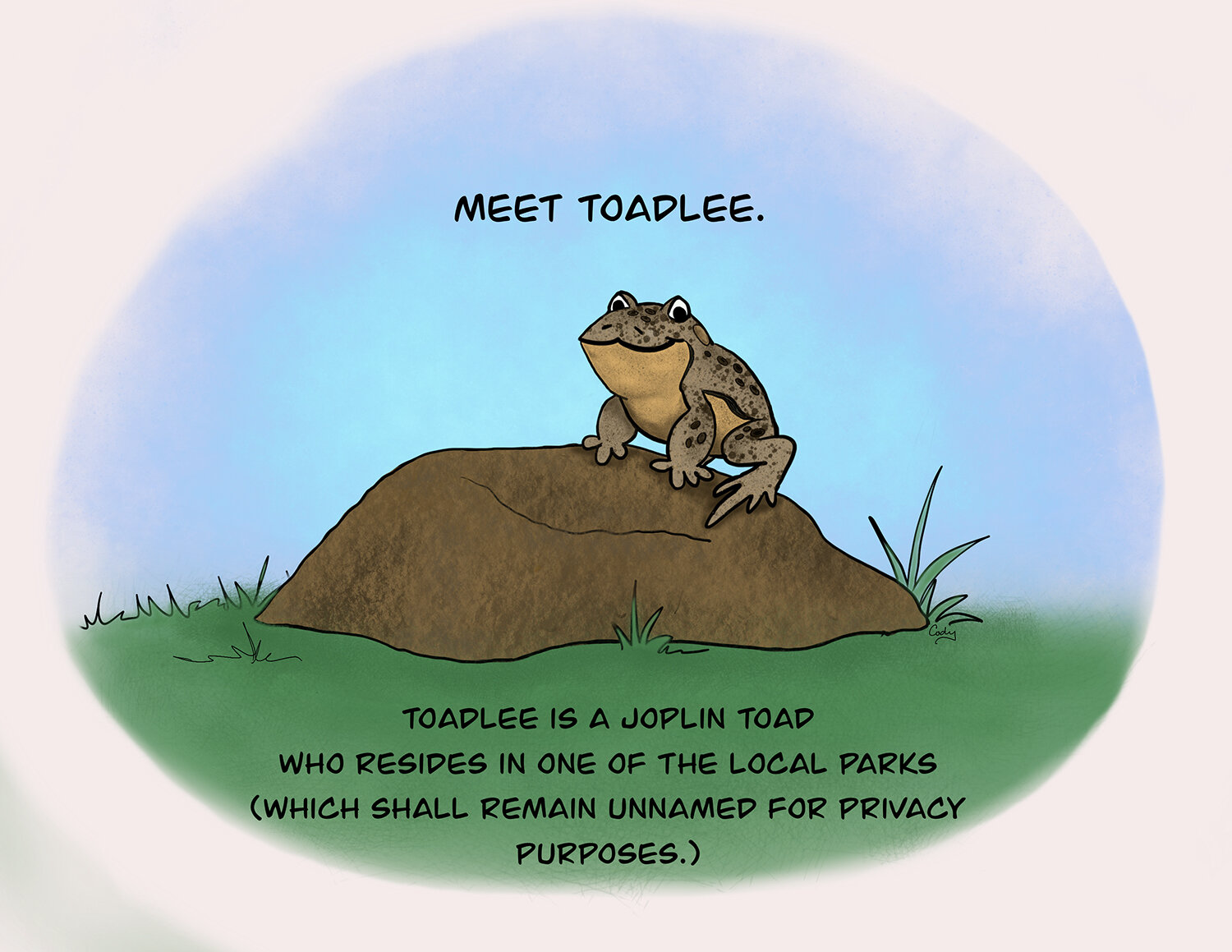 toadlee 1- joplin toad original comic series by Cody Martin.jpg