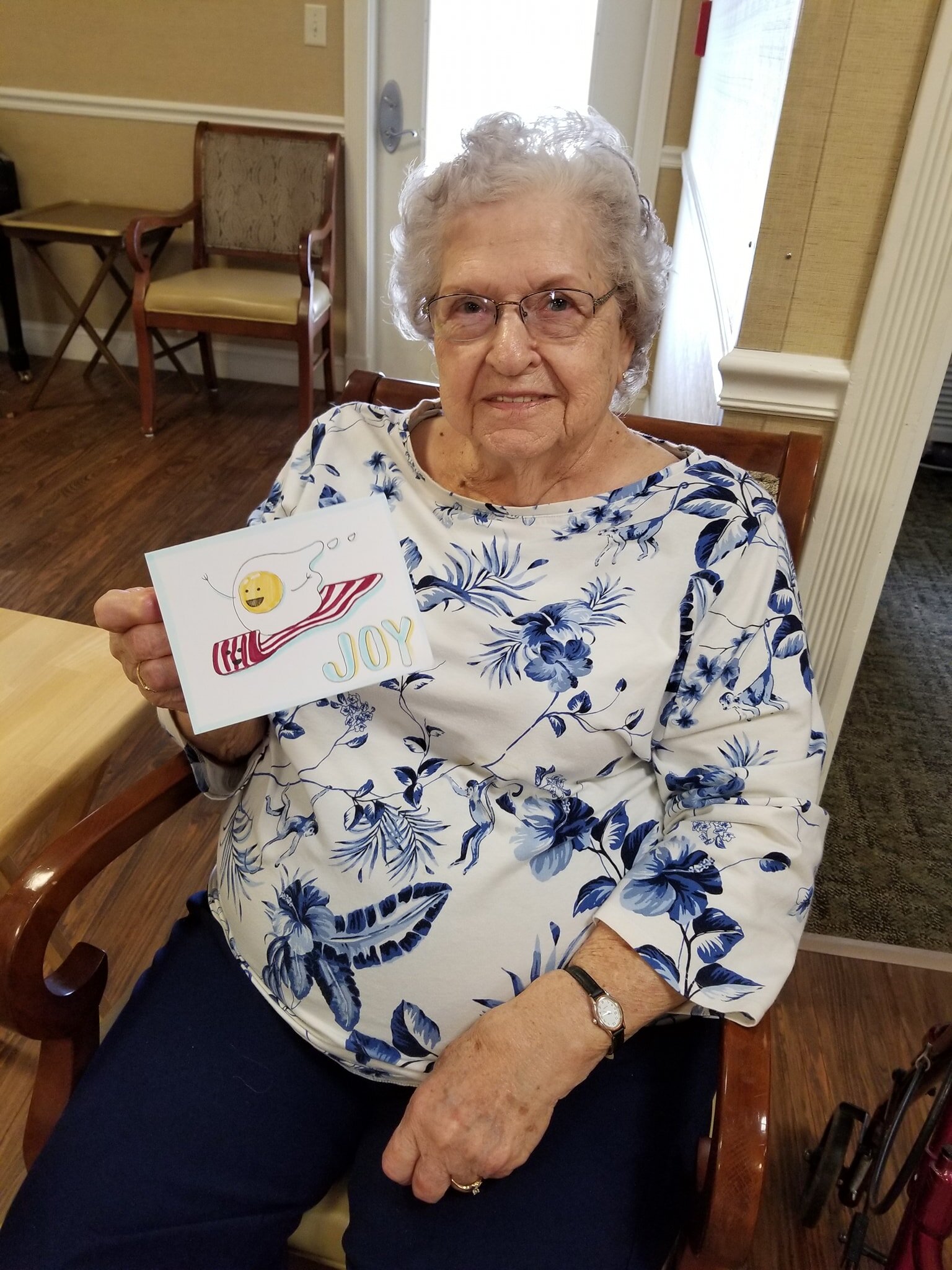 nursing home resident with project encouragement cards webb city missouri.jpg