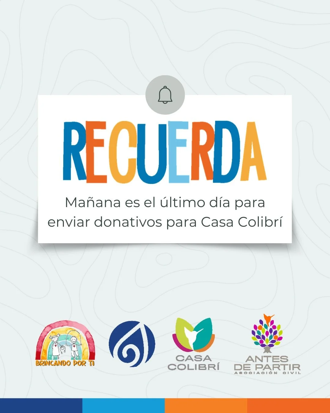 Ma&ntilde;ana 4 de marzo es el &uacute;ltimo d&iacute;a para recolectar las donaciones de la campa&ntilde;a &ldquo;Brincando por Casa Colibr&iacute;&rdquo;.

Las aportaciones pueden realizarse en efectivo o por transferencia, y cada una hace una gran