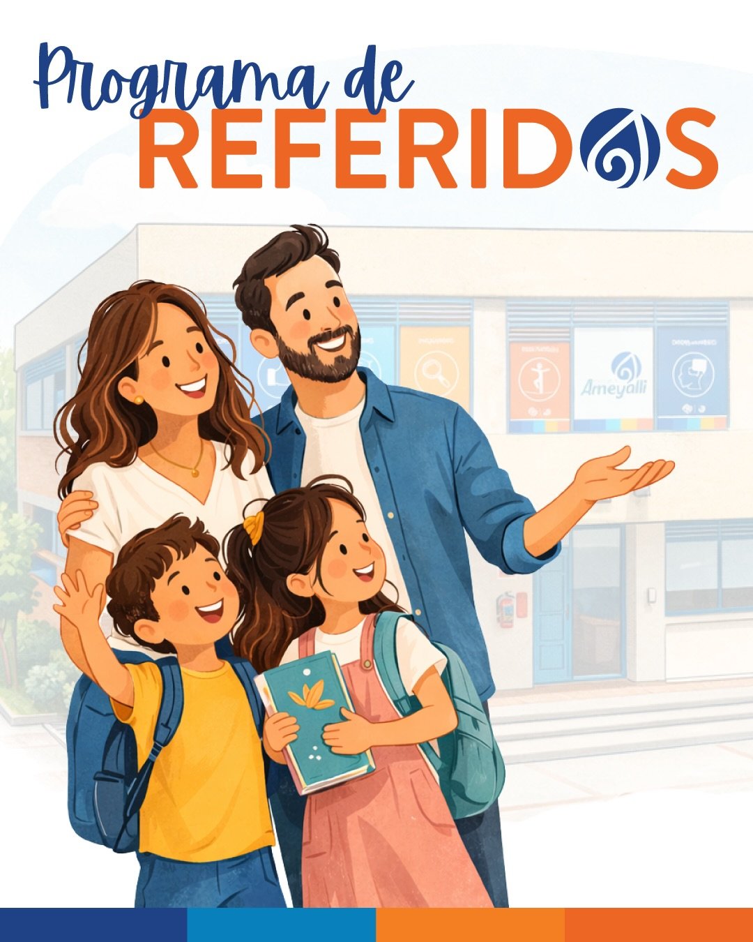 Las mejores comunidades crecen de familia a familia 💙🩵🧡

Con Ameyalli se Comparte, reconocemos a las familias que recomiendan nuestra escuela y ayudan a que nuevas familias lleguen a vivir la experiencia Ameyalli.

Si conoces a una familia que pod