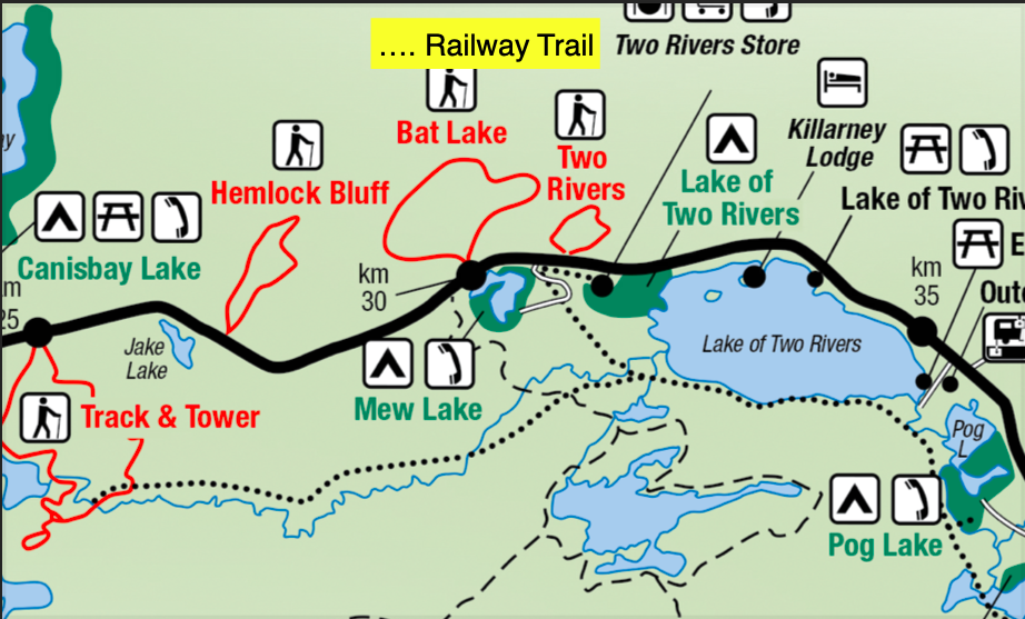 Walking Trails Algonquin Park Hikes Trail Map Algonquin Park