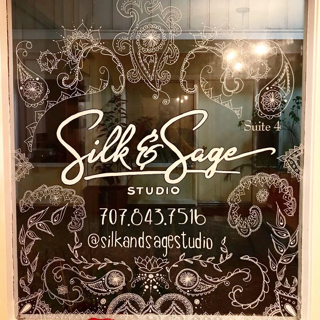 HoneyteaCalligraphy_COMMERCIALWINDOWART_sillkandsage.JPG