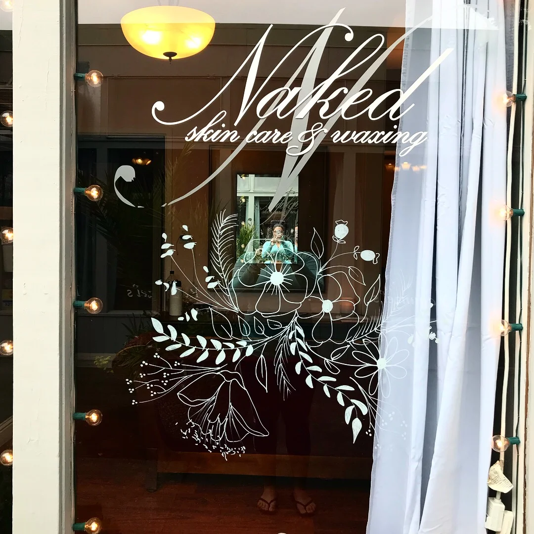 HoneyteaCalligraphy_COMMERCIALWINDOWART_nakedskincare.JPG