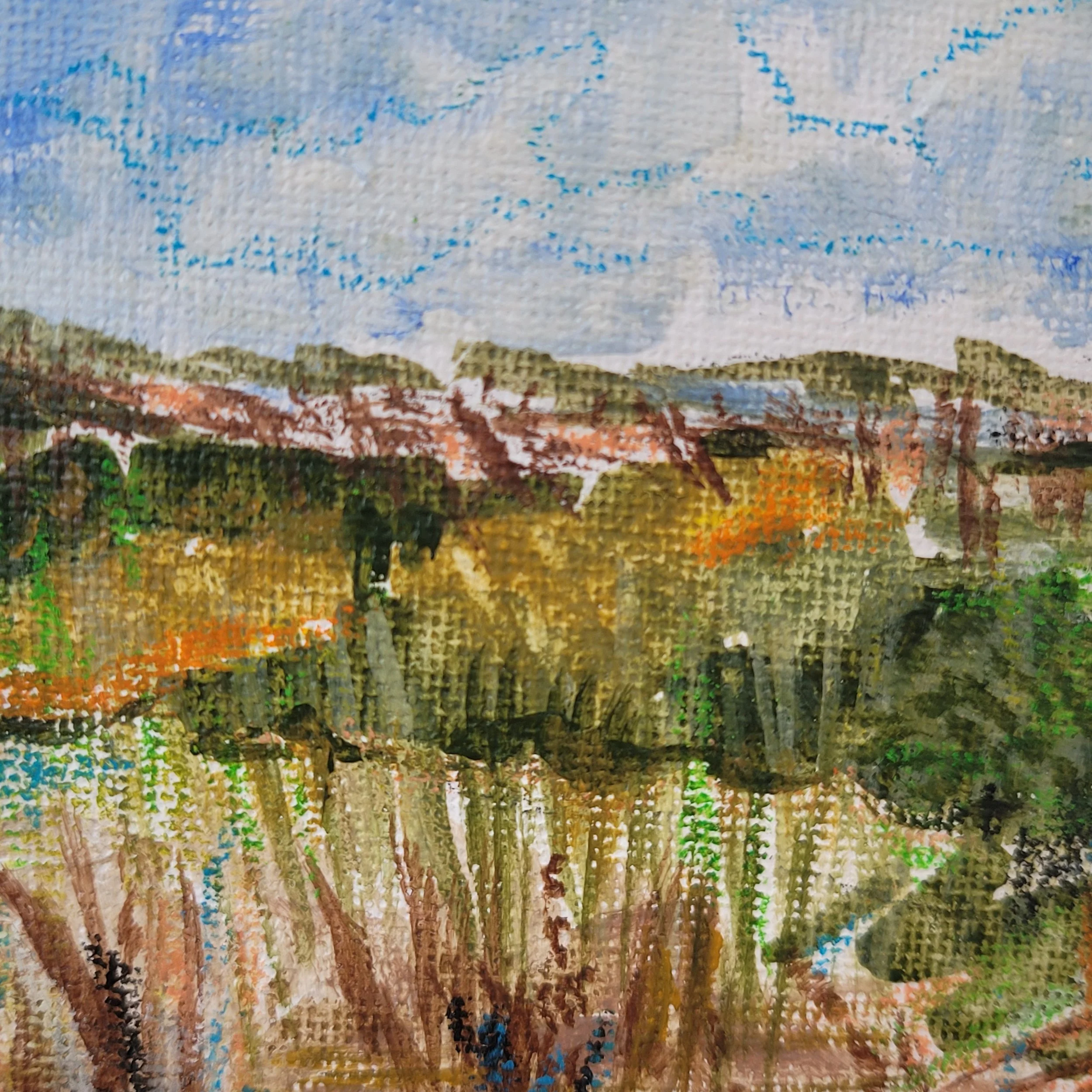 Blooming Point | Acrylic on Canvas | 3 x 3