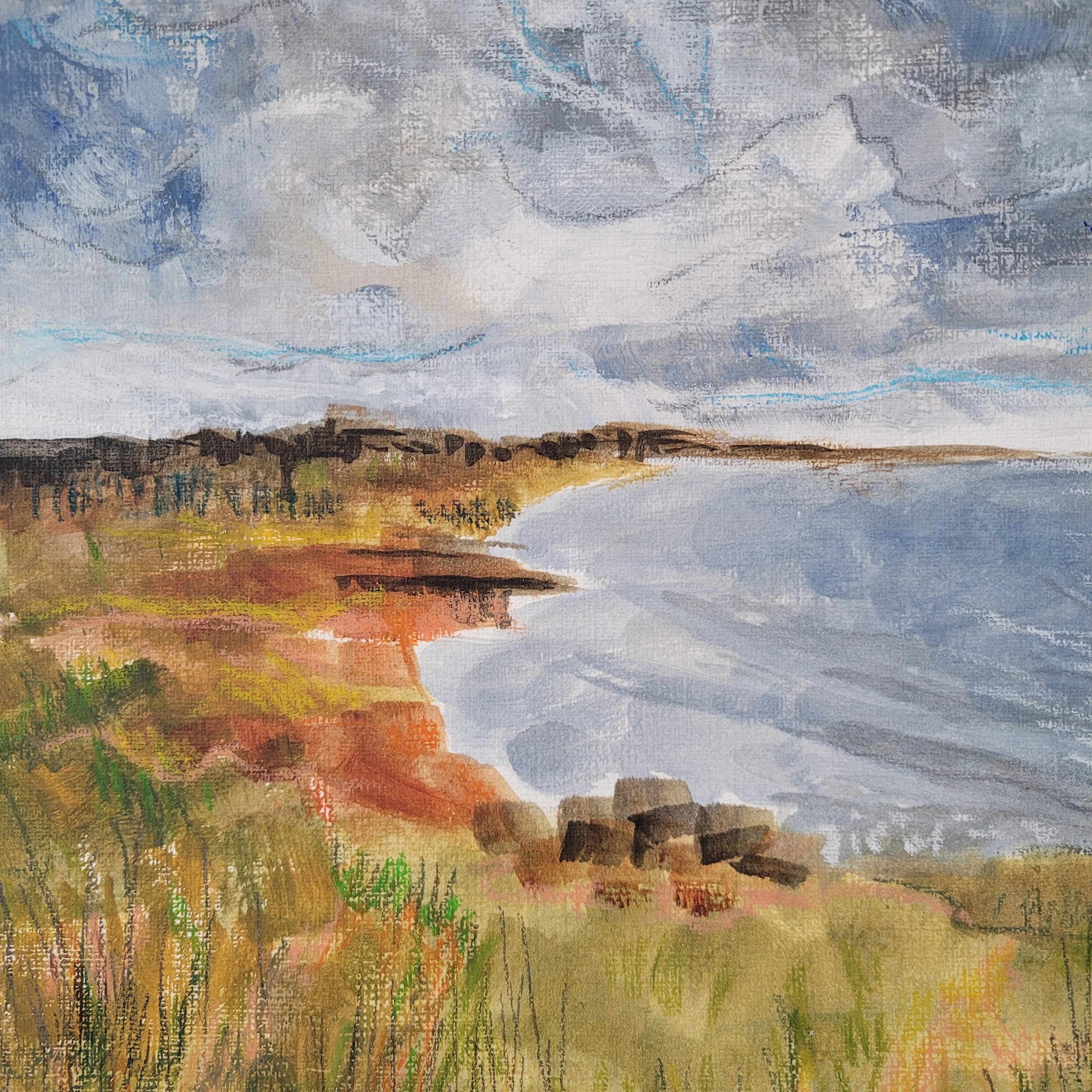 Autumn in Cavendish | Acrylic on Paper | 9 x 9