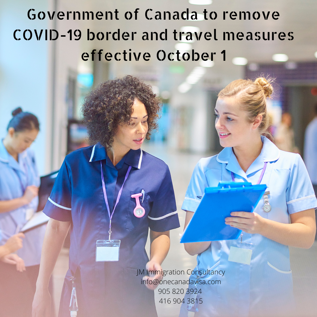 Canada to remove COVID-19 border and travel measures on October 1