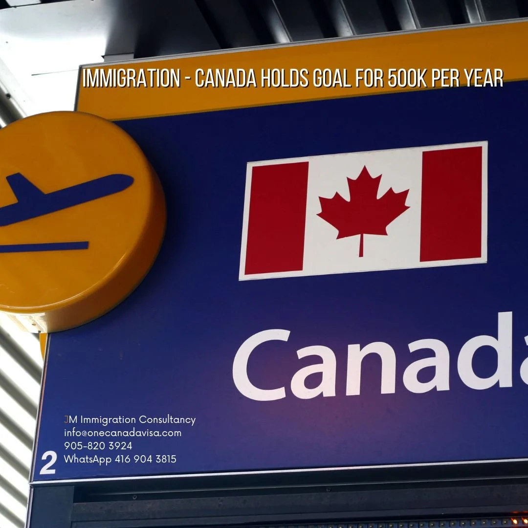 Immigration Goals - Canada : 500K Per Year
