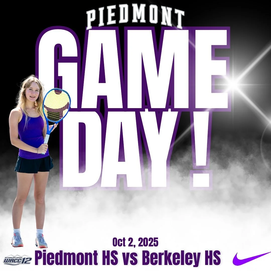 Home Match Alert!! Piedmont vs Berkeley at 3:30pm #gohighlanders #piedmont #tennis #hssports