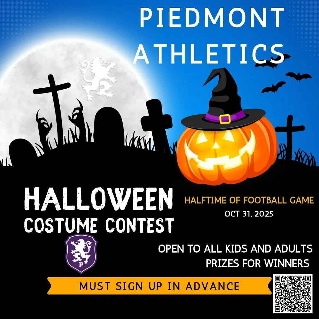 Spend Halloween with the Highlanders at the home football game on 10/31 vs Kennedy HS. Join the fun and enter the costume contest at halftime of the varsity game. #gohighlanders #piedmont #hssports #thisishsfootball