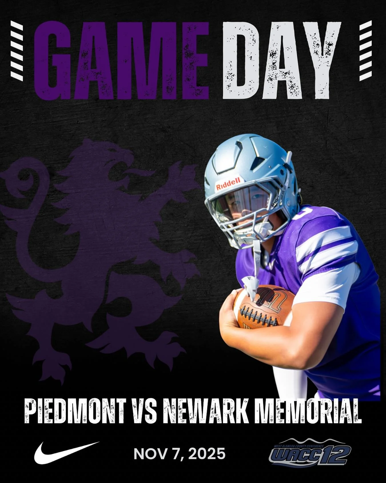 Last game of the 2025 season Piedmont travels to Newark Memorial JV-4:30 V-7:00. #gohighlanders #piedmont #hssports #thisishsfootball
