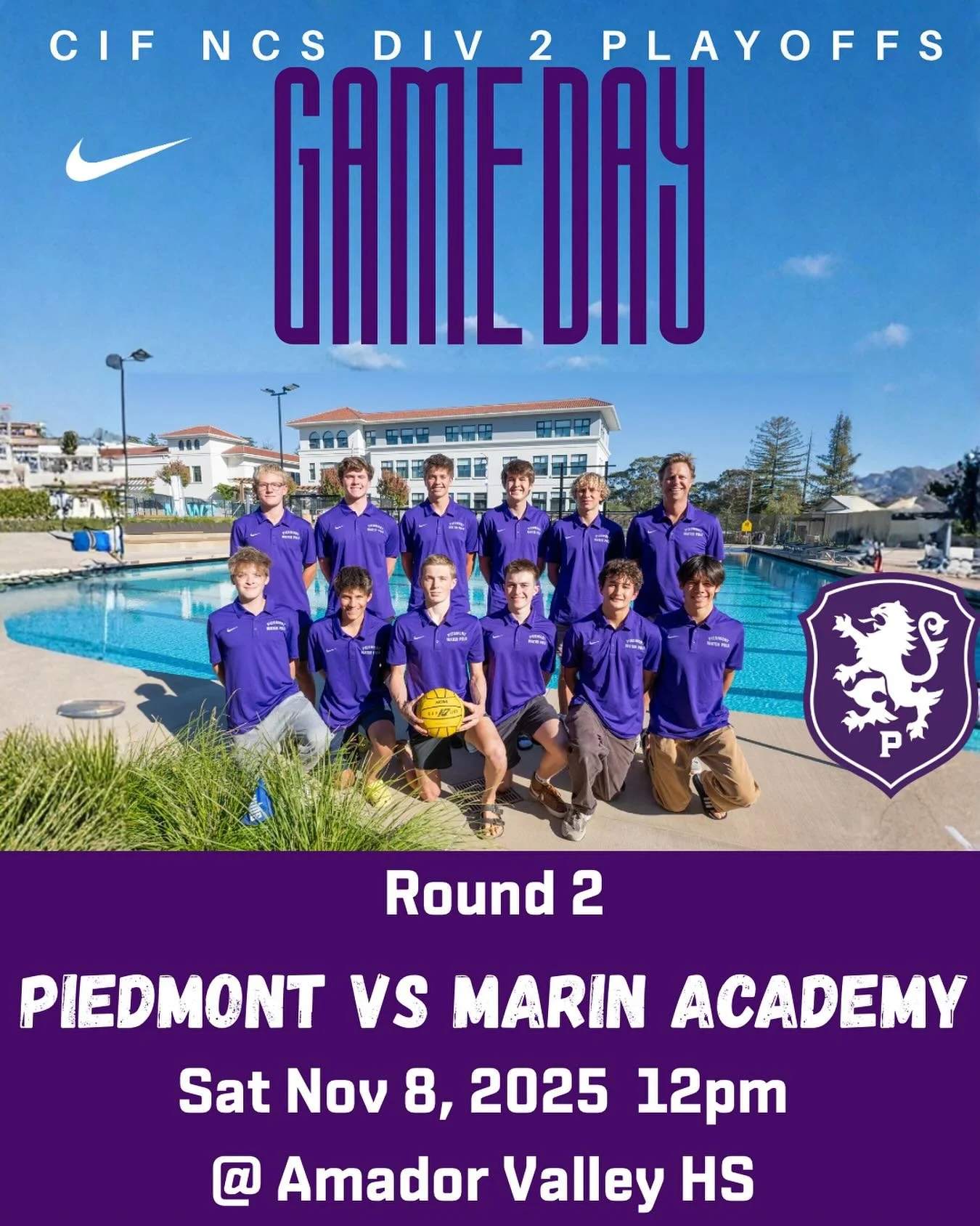 Boys Water Polo CIF NCS Playoffs Round 2 today! #gohighlanders #piedmont #hssports