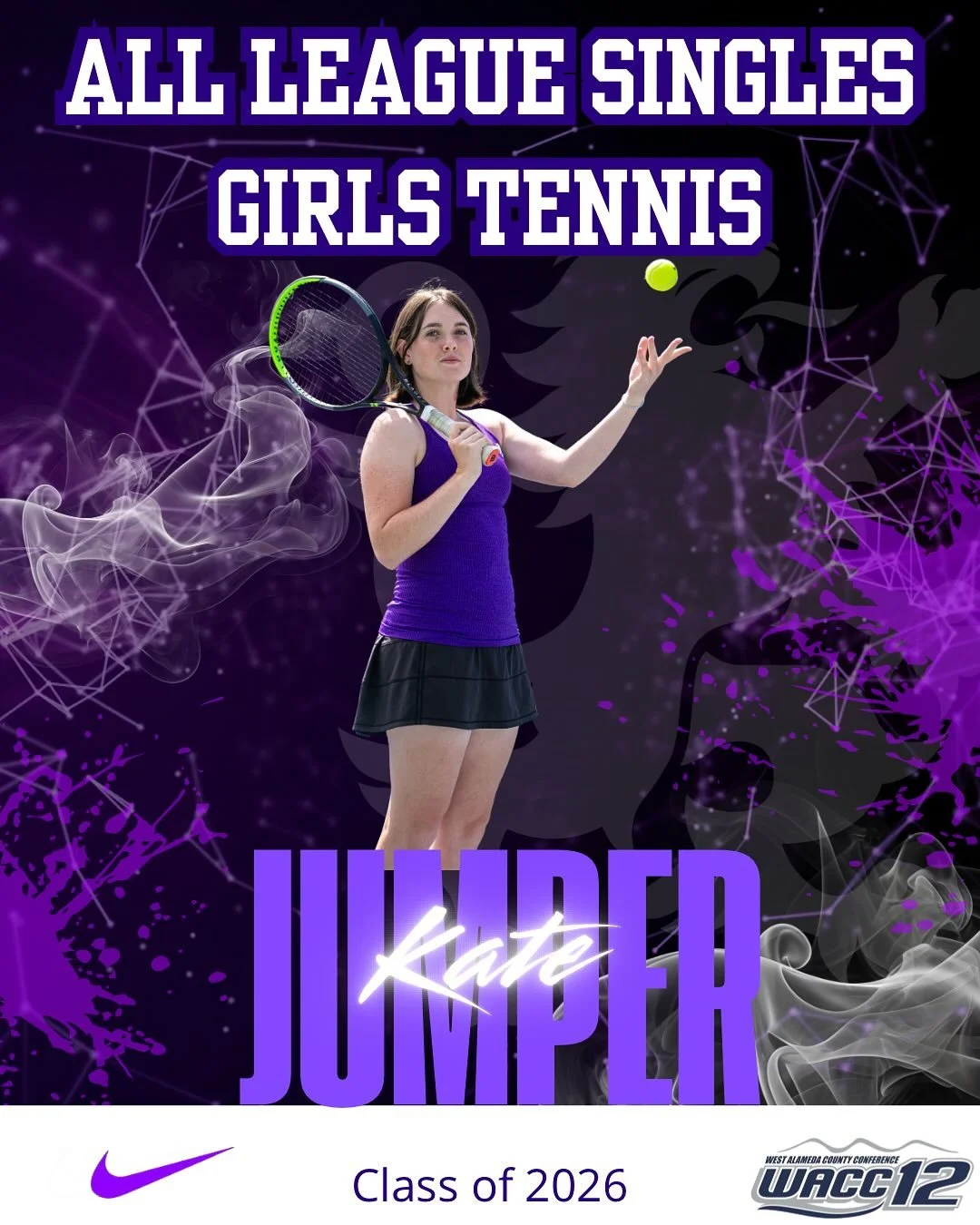 Girls Tennis WACC12 All League selections #gohighlanders #piedmont #hssports #allleague