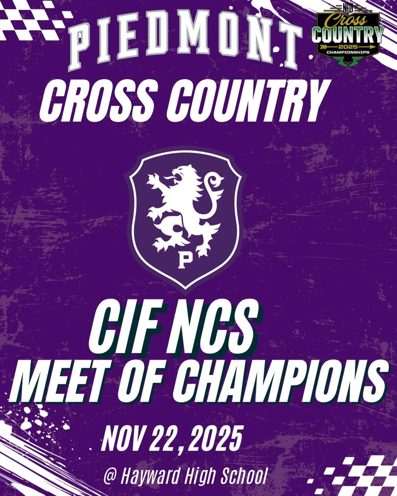 Good luck to the boys and girls cross country team as they compete at the NCS Meet of Champions today. #gohighlanders #piedmont #hssports