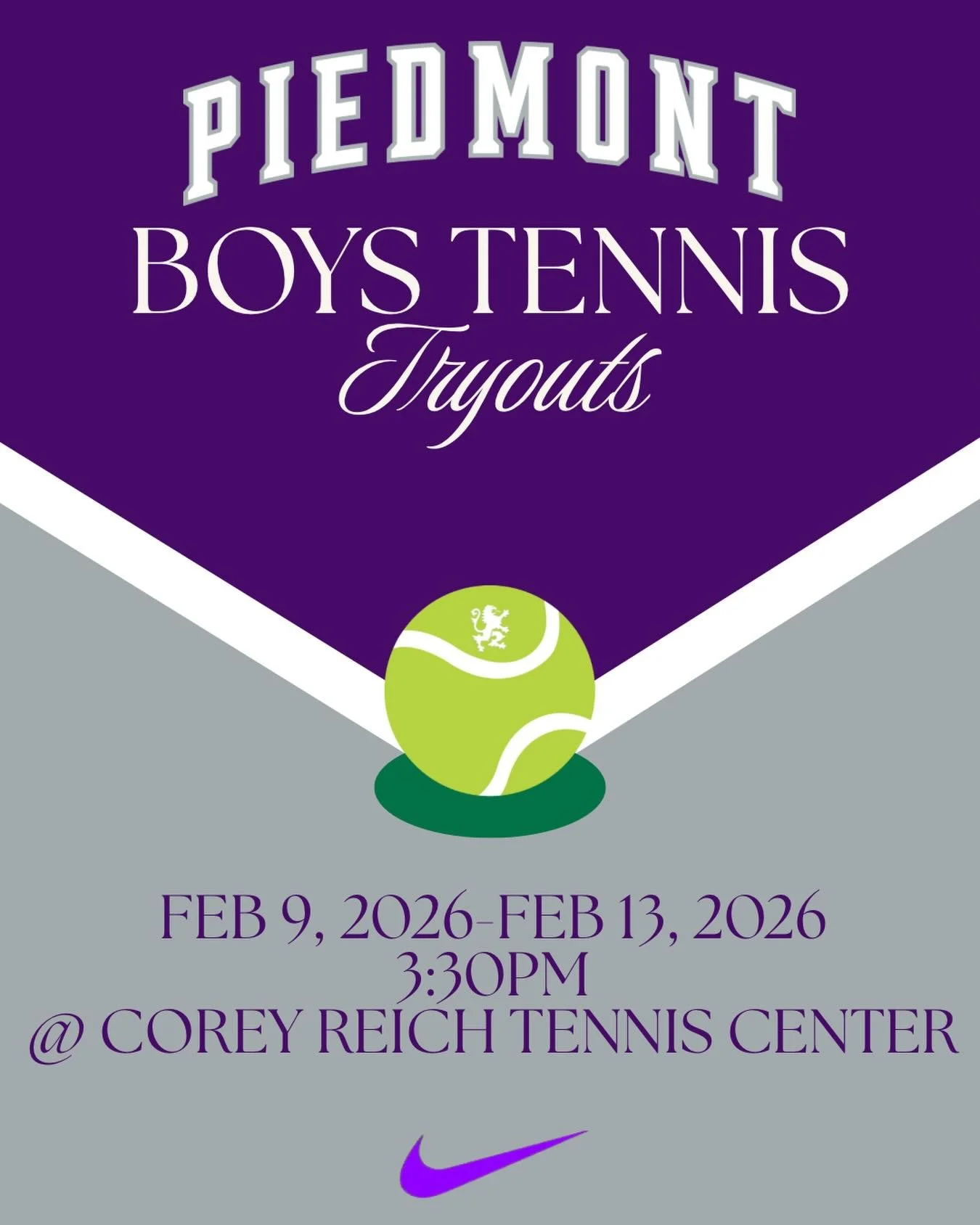 Boys Tennis tryouts are right around the corner! #gohighlanders #piedmont #hssports