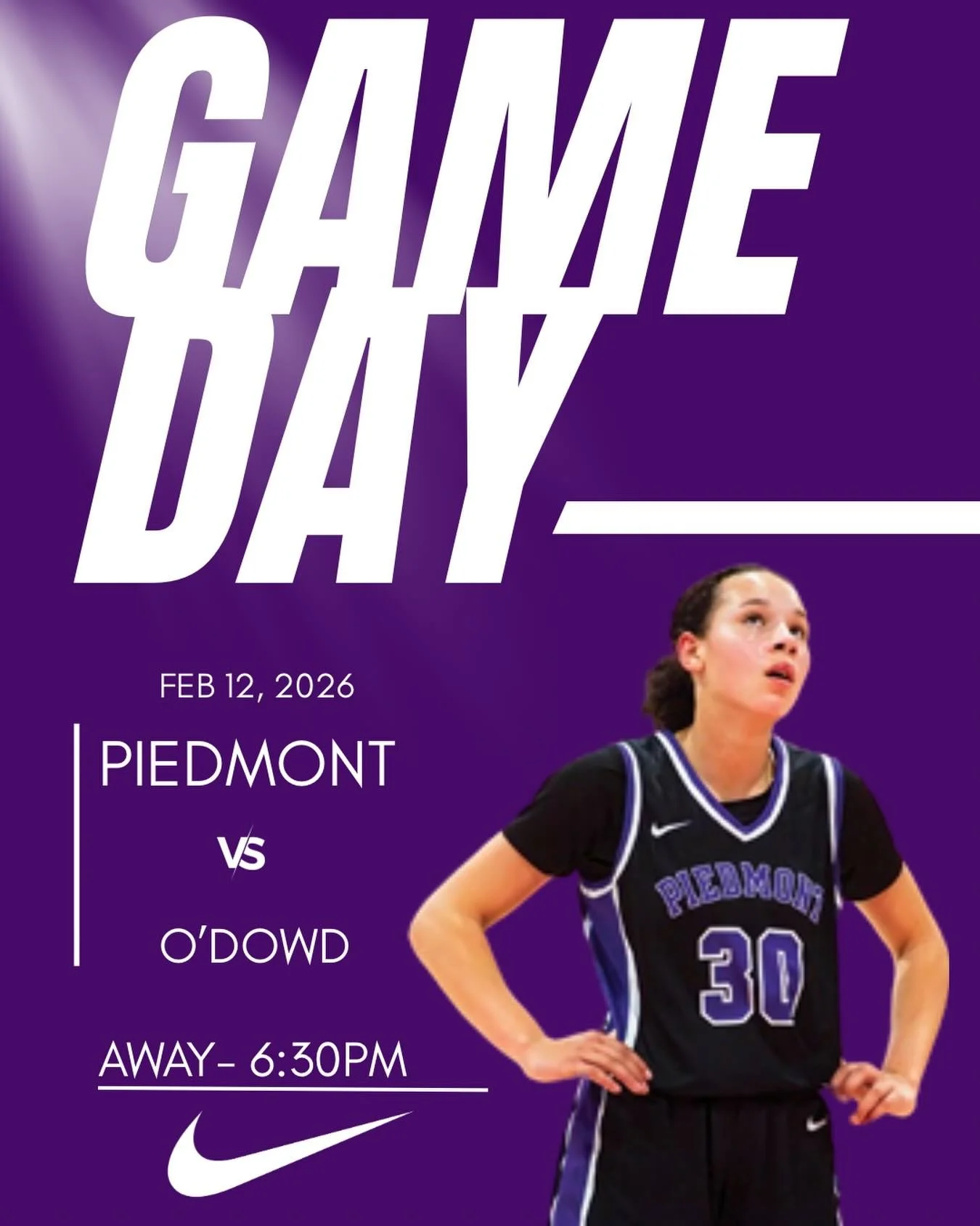 Girls Basketball at O&rsquo;Dowd tonight Win=outright league title Loss=share of league title #gohighlanders #piedmont #hssports