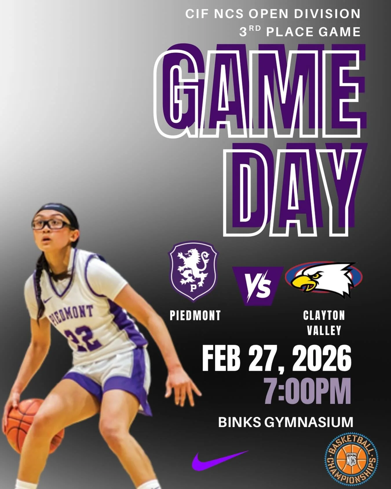 Your Highlanders host Clayton Valley Friday night at 7pm in the NCS Open Division 3rd place game. Let&rsquo;s pack Binks and support your Highlanders. #gohighlanders #piedmont #hssports