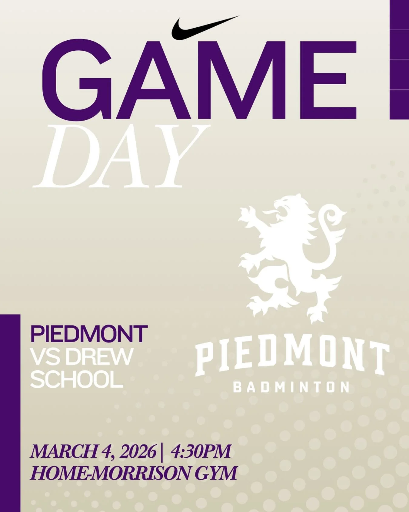 Badminton Home vs Drew School #gohighlanders #piedmont #hssports