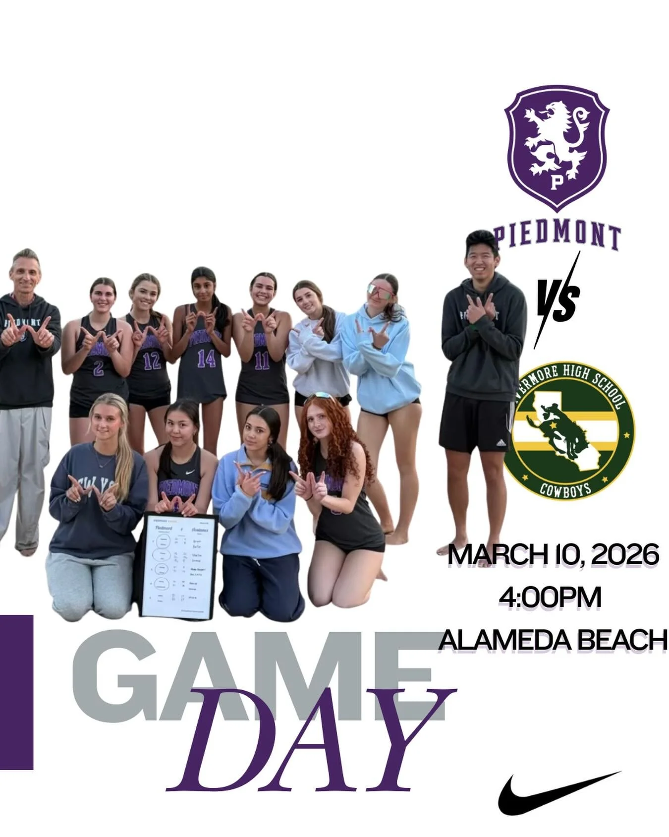 Beach Volleyball vs Livermore at Alameda Beach #gohighlanders #piedmont #hssports