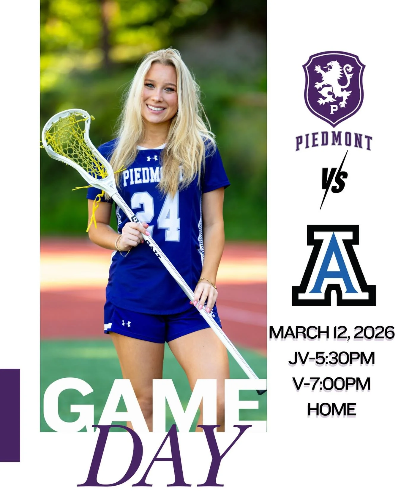 Girls Lacrosse home game vs Acalanes tonight. Come out and support your Highlanders #gohighlanders #piedmont #hssports