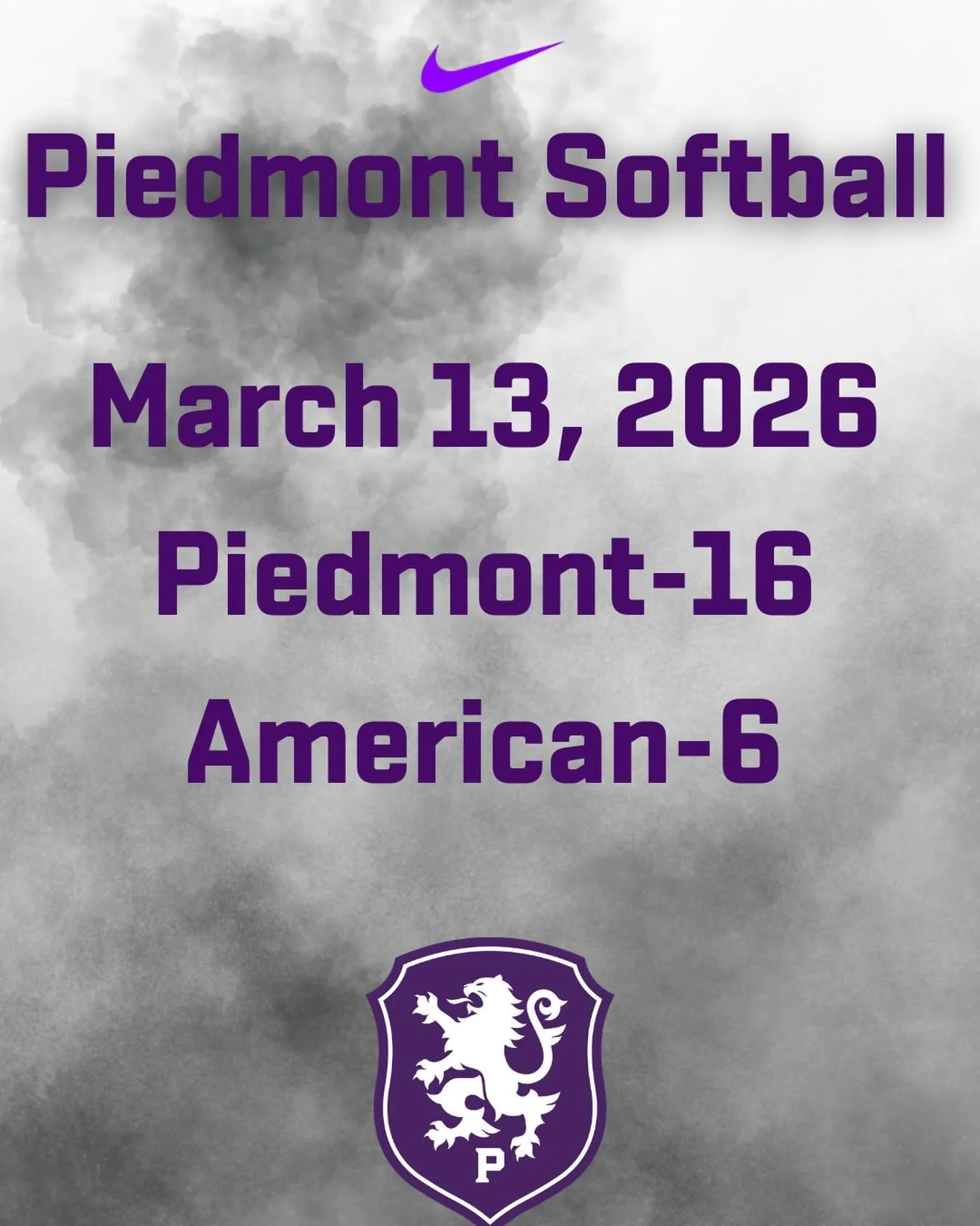 Piedmont Softball wins over American #gohighlanders