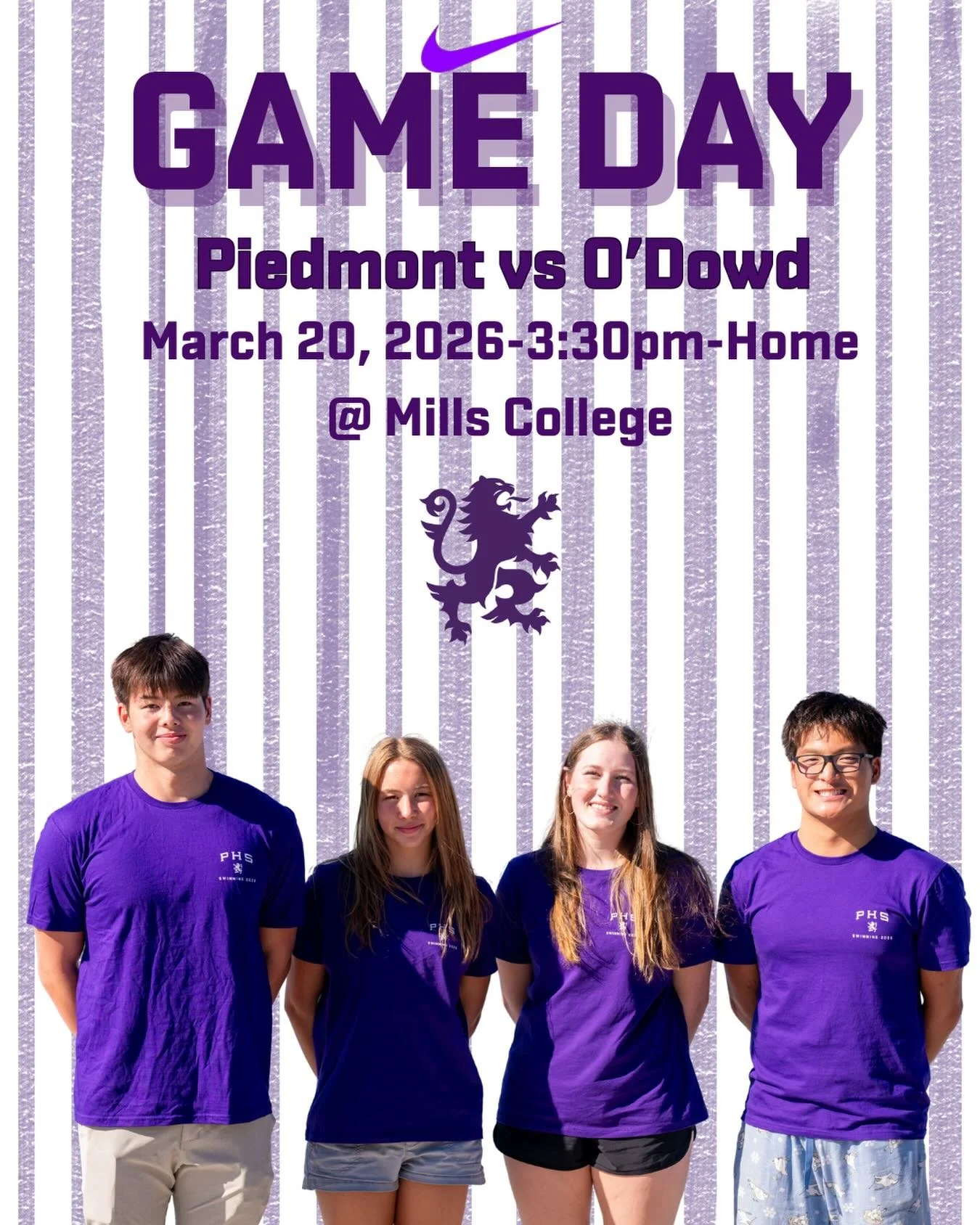 Boys and Girls Swimming take on O&rsquo;Dowd in a home meet at Mills College this afternoon #gohighlanders #piedmont #hssports