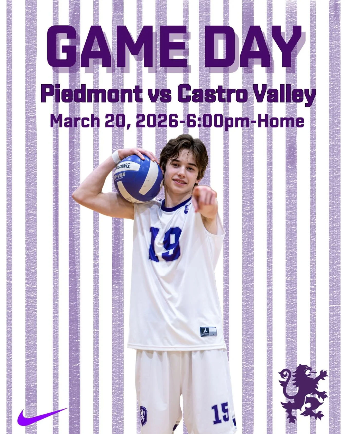 Boys Volleyball at home vs Castro Valley tonight at 6pm #gohighlanders #piedmont #hssports