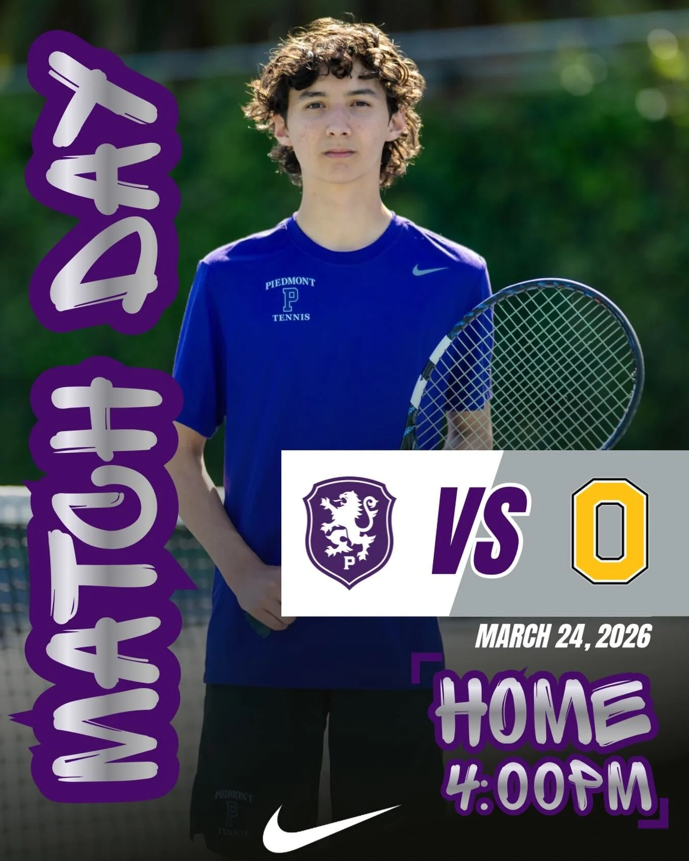 Boys Tennis takes on O&rsquo;Dowd this afternoon at home #gohighlanders #piedmont #hssports #tennis