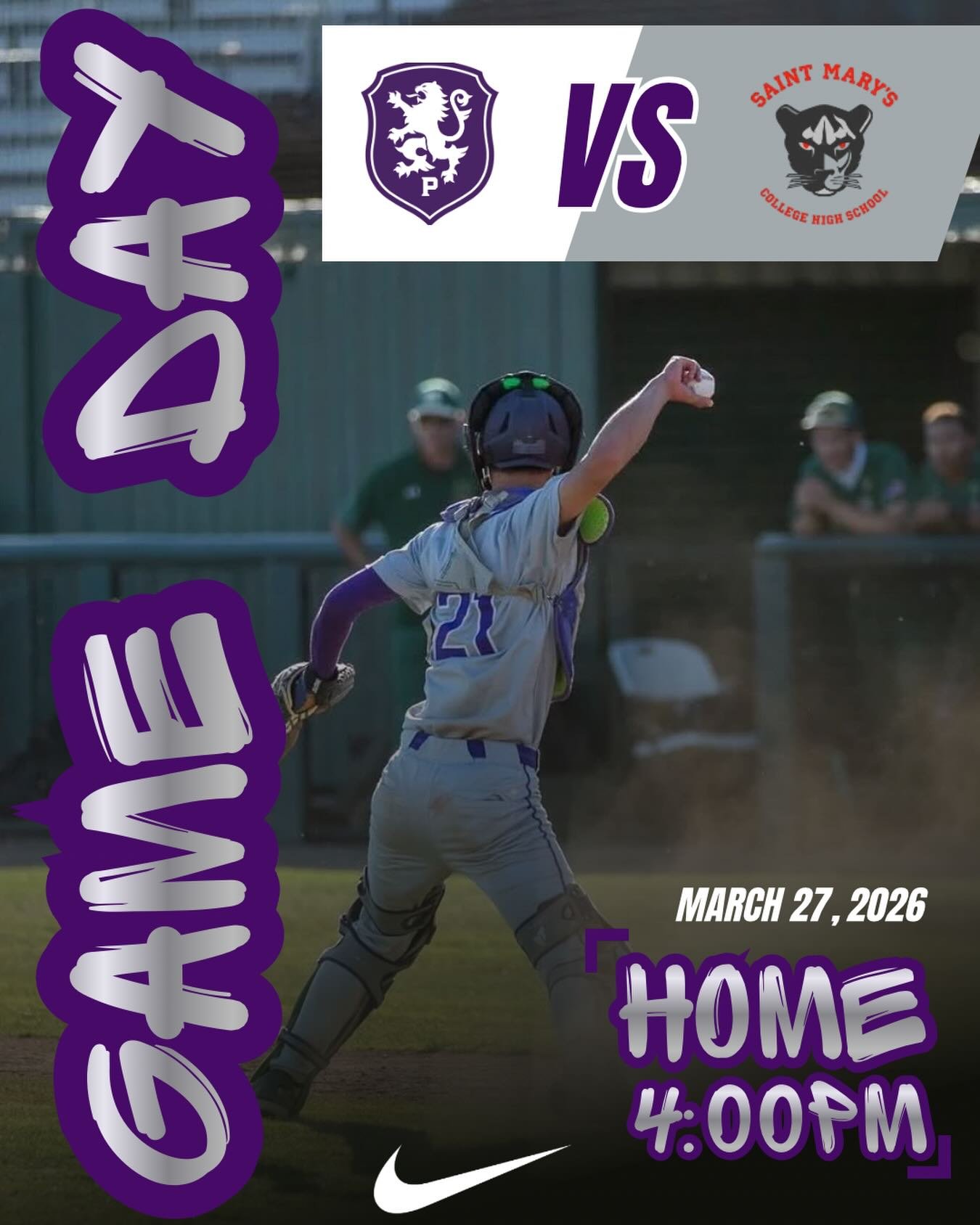 Baseball hosts St Marys this afternoon at Humphries field at 4pm #gohighlanders #piedmont #hssports #baseball