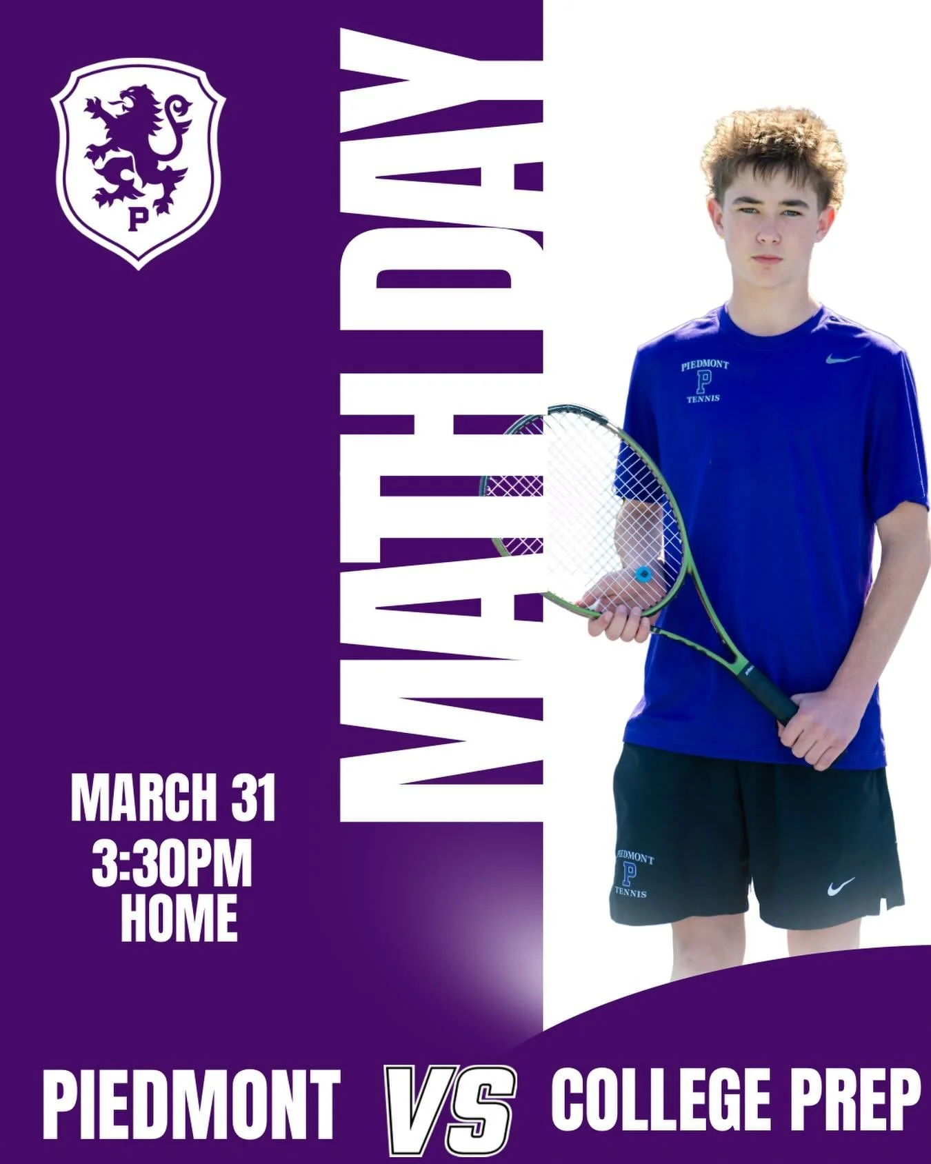 Boys Tennis hosts College Prep this afternoon at The Corey Reich Tennis Center #gohighlanders #piedmont #tennis #hssports