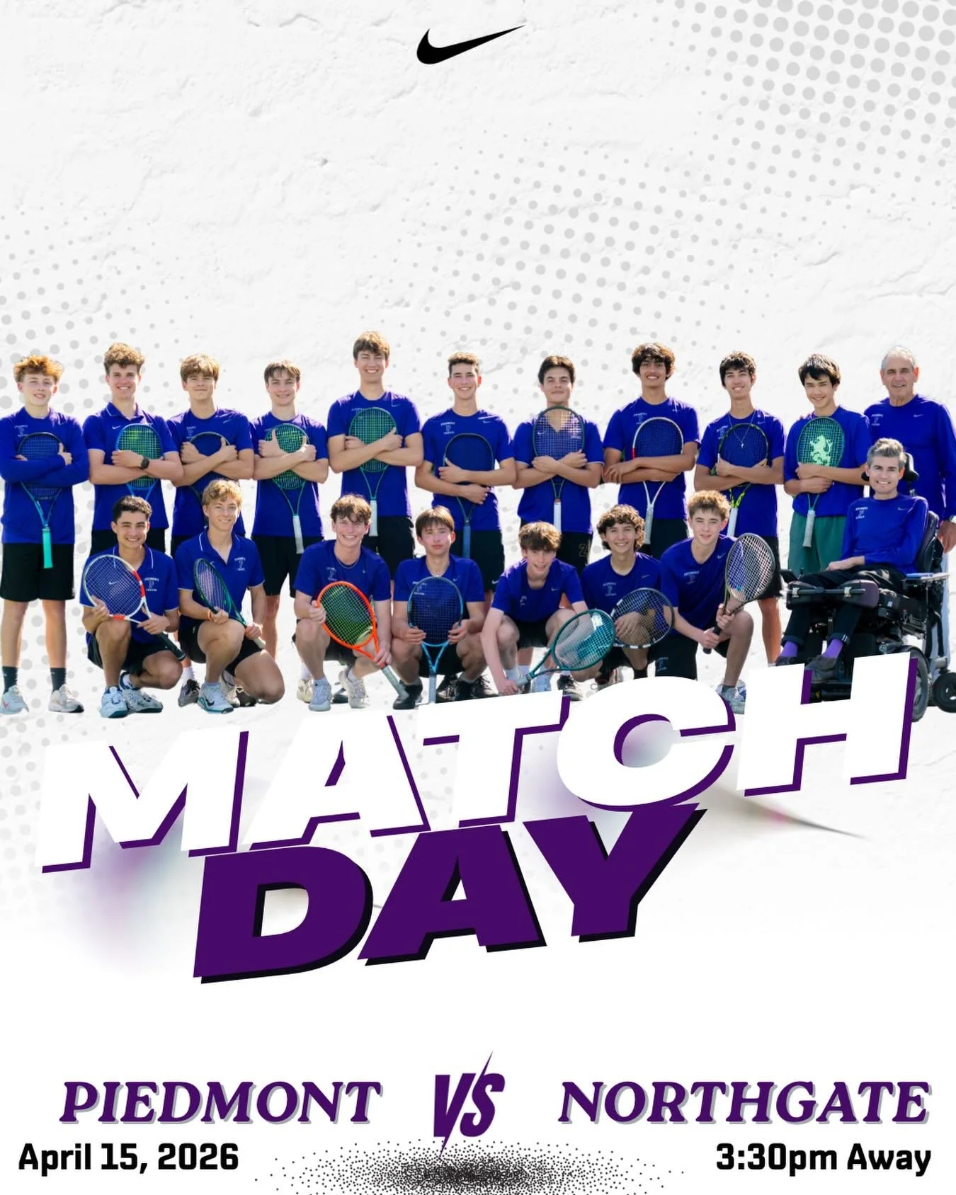 Boys Tennis travels to Northgate this afternoon #gohighlanders #piedmont #hssports #tennis