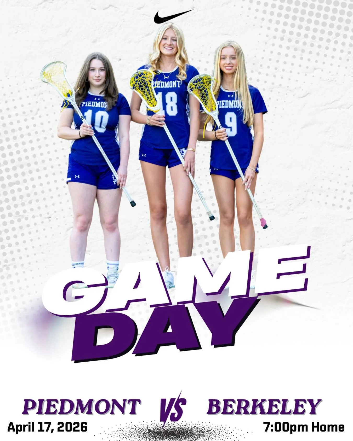 Girls Lacrosse hosts Berkeley tonight at Witter Field JV-5:30pm and V-7:00pm #gohighlanders #piedmont #hssports #lacrosse