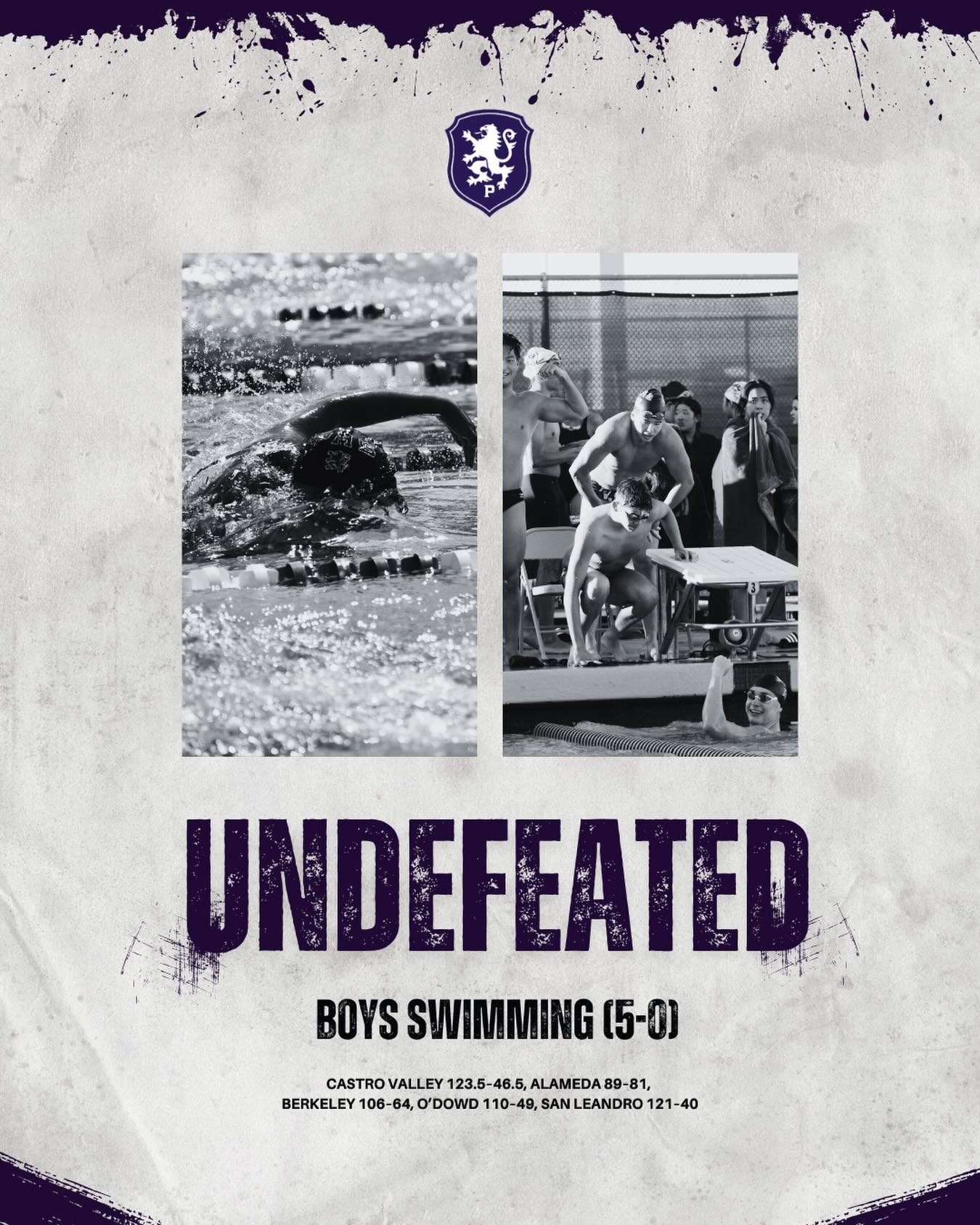 Your Boys Swimming team finishes the regular season undefeated at 5-0 in dual meets. Next up WACC Meet of Champions #gohighlanders #piedmont #hssports #swimming #undefeated
