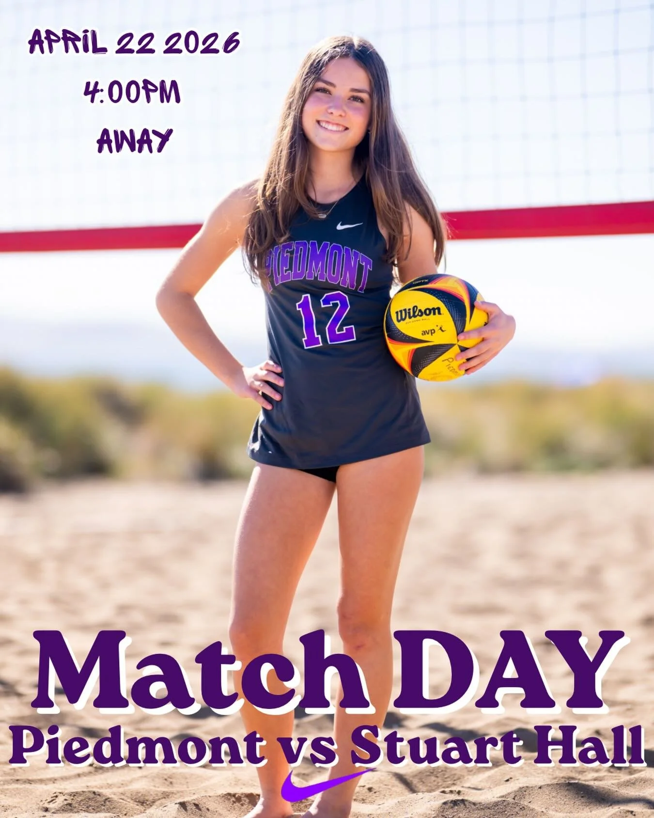 Beach Volleyball heads to Ocean Beach to take on Stuart Hall this afternoon #gohighlanders #piedmont #hssports