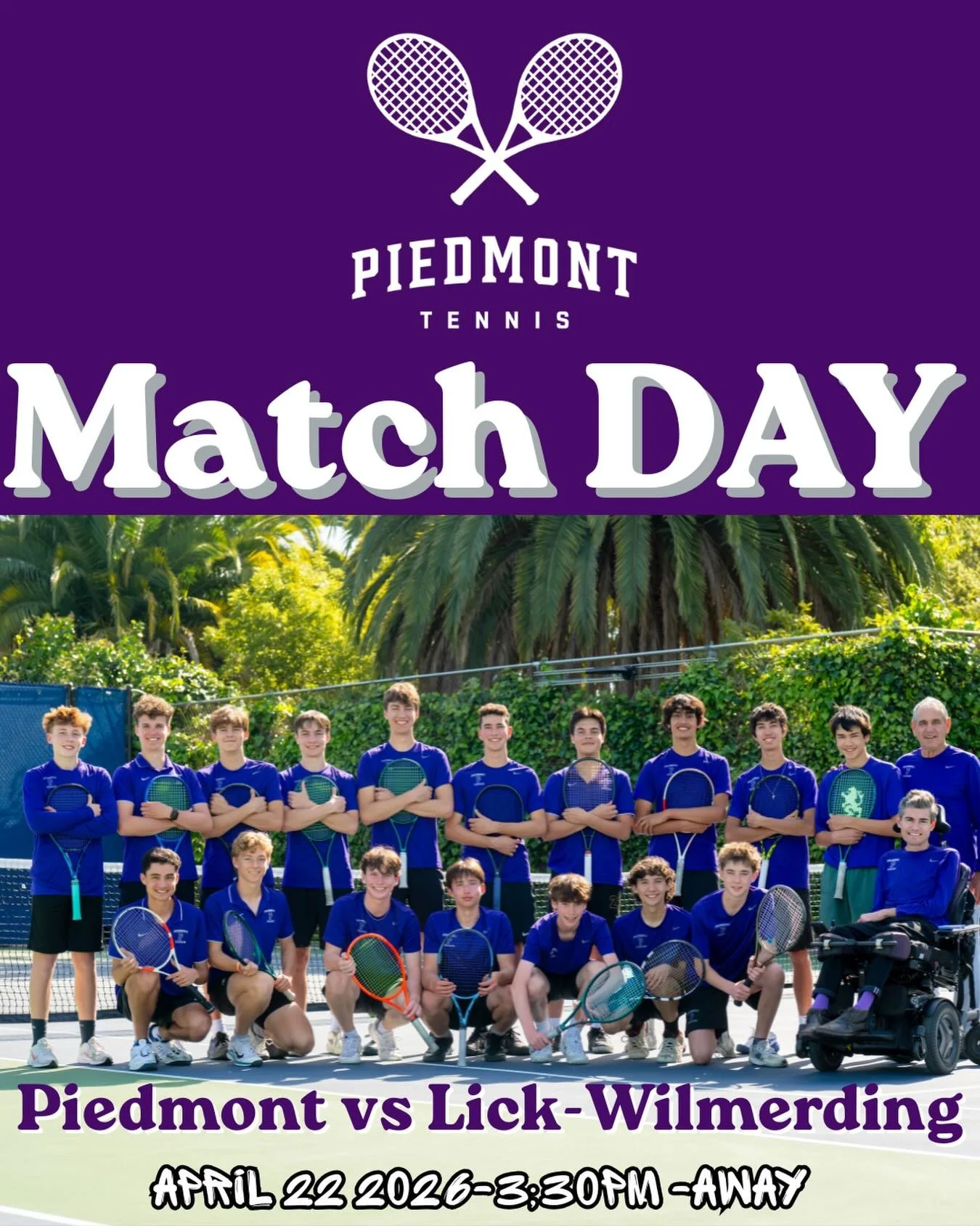 Boys Tennis heads to Lick-Wilmerding this afternoon to take on the Tigers #gohighlanders #piedmont #hssports