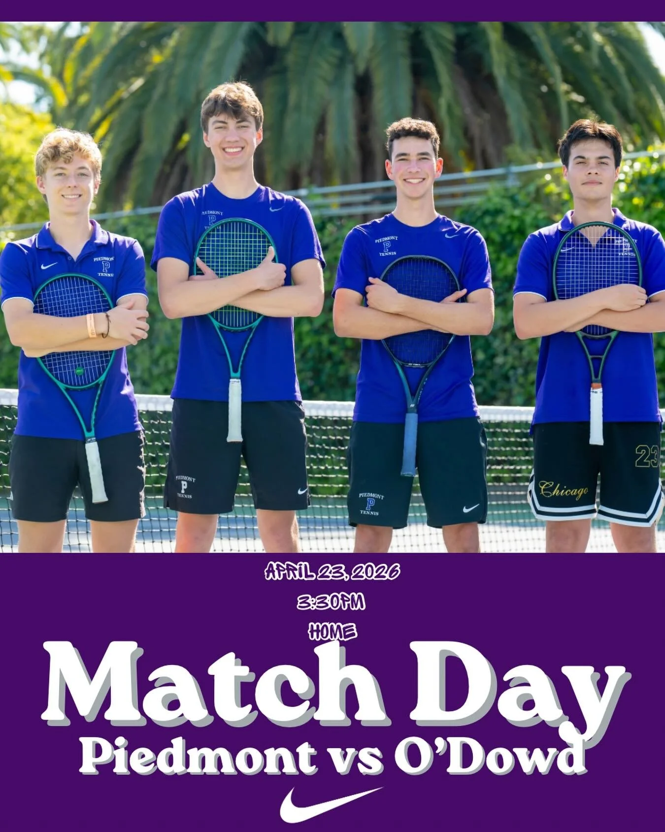 Boys Tennis Senior Day Piedmont vs O&rsquo;Dowd. Come out and support your Highlanders! #gohighlanders #piedmont #hssports