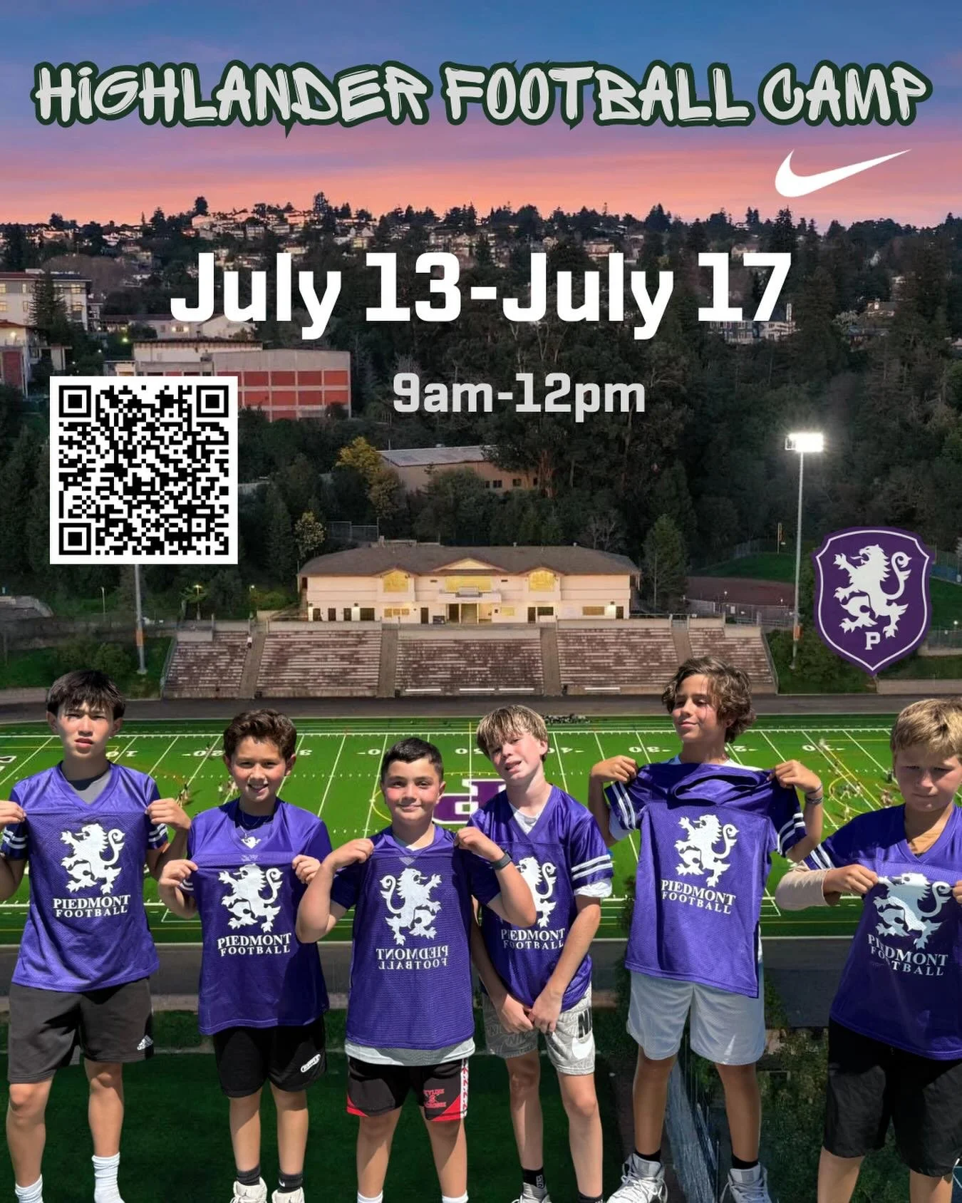 Registration is open for the 2026 Highlander Football Football camp. We look forward to seeing all the Future Highlanders at Witter this summer #gohighlanders #piedmont #summercamp #football